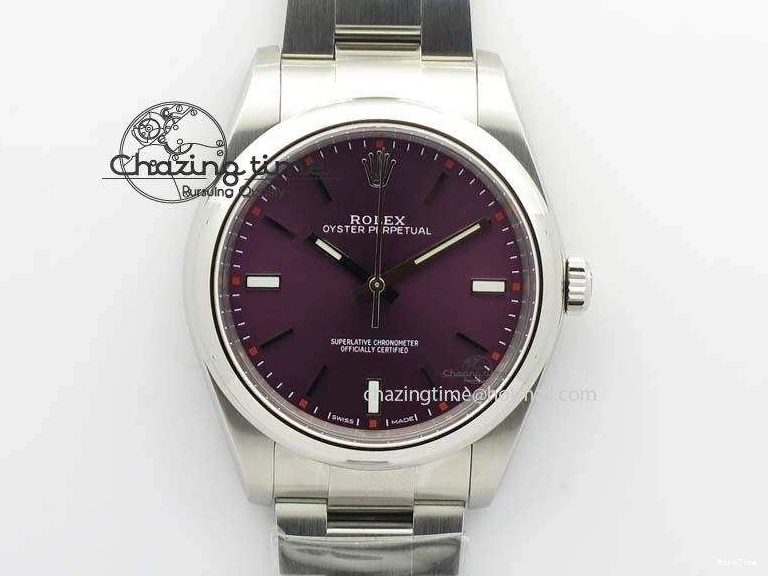 MiroTime 0509 Thermal Oyster Perpetual 39mm 114300 JF 1:1 Best Edition Grape Dial On SS Bracelet SA 3792